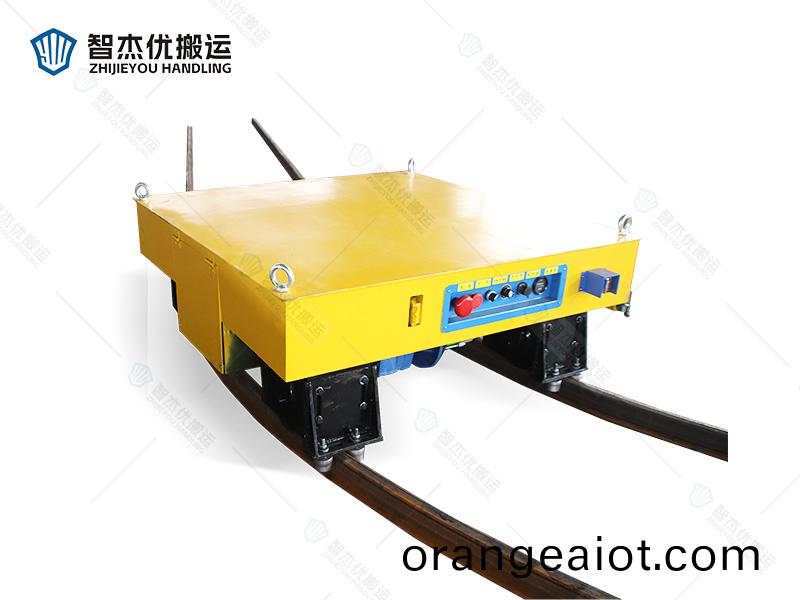 自(zi)動(dong)柺(guai)彎(wan)軌道搬運(yun)車(che) 弧形(xing)軌道(dao)工(gong)件轉運(yun)平闆(ban)車(che)